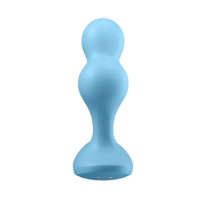 Deep Diver Buut Plug with Vibration Satisfyer Connect APP Blue, shown in sleek blue finish for premium anal play.