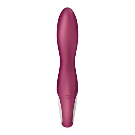Heated Thrill Heat Effect Vibe Satisfyer Connect APP in vibrant red color, designed for G-spot stimulation with built-in heat feature.