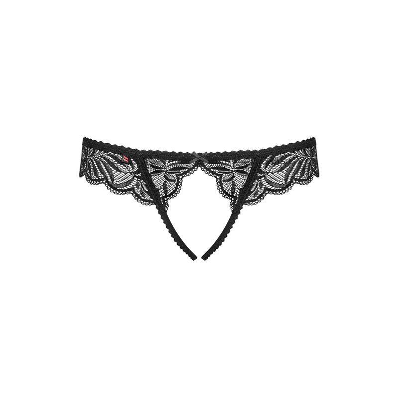 Contica Crotchless Panties Black