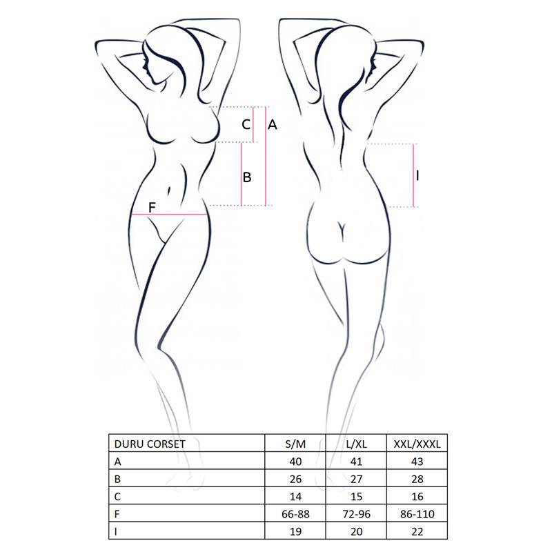 DURU Corset Black Red