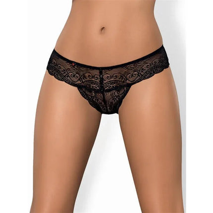 Miamor Lace Thong on model showcasing delicate lace and flattering fit for an alluring look