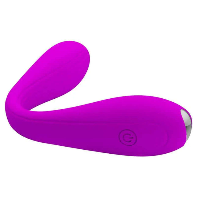 Yedda Vibrator Bendable USB Silicone Purple dual-action toy for internal and external stimulation, featuring a smooth silicone exterior.