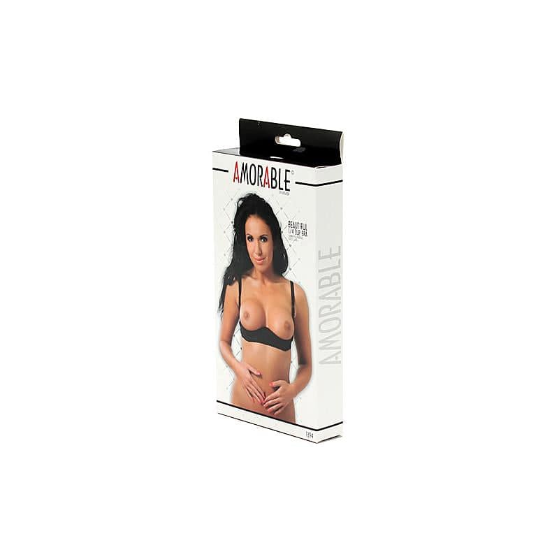 1/4 Cup Bra Black - secretsextoys.store