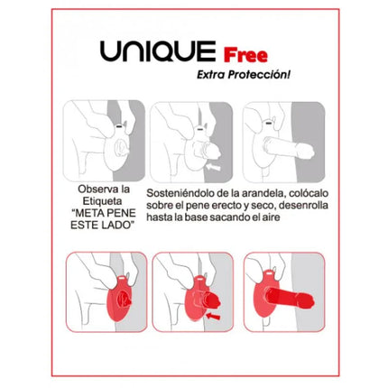 Instructions for using Free Condoms without Latex 3 Units by Uniq