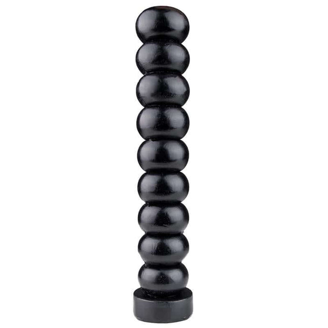 27 cm vinyl dildo with a rounded, beaded design for enhanced stimulation.