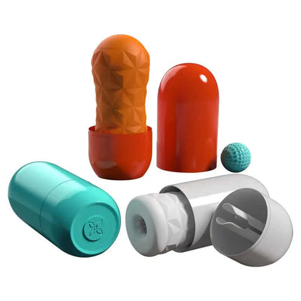 15 Masturbator Set 3 Styles with rotating coil, top-stimulation ball, and textured interiors for versatile pleasure and stimulation.