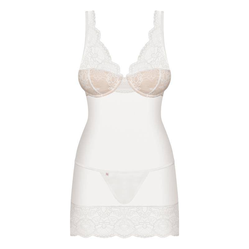 853 CHE 2 Chemise AND Thong White