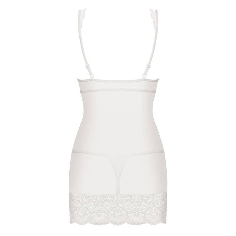 853 CHE 2 Chemise AND Thong White