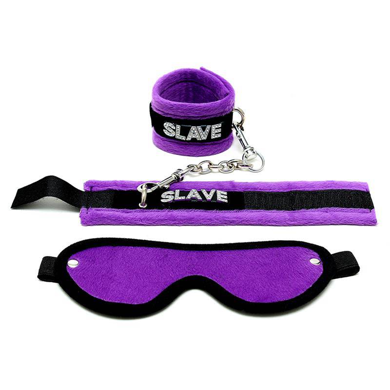 Handcuffs and Eyemask Purple