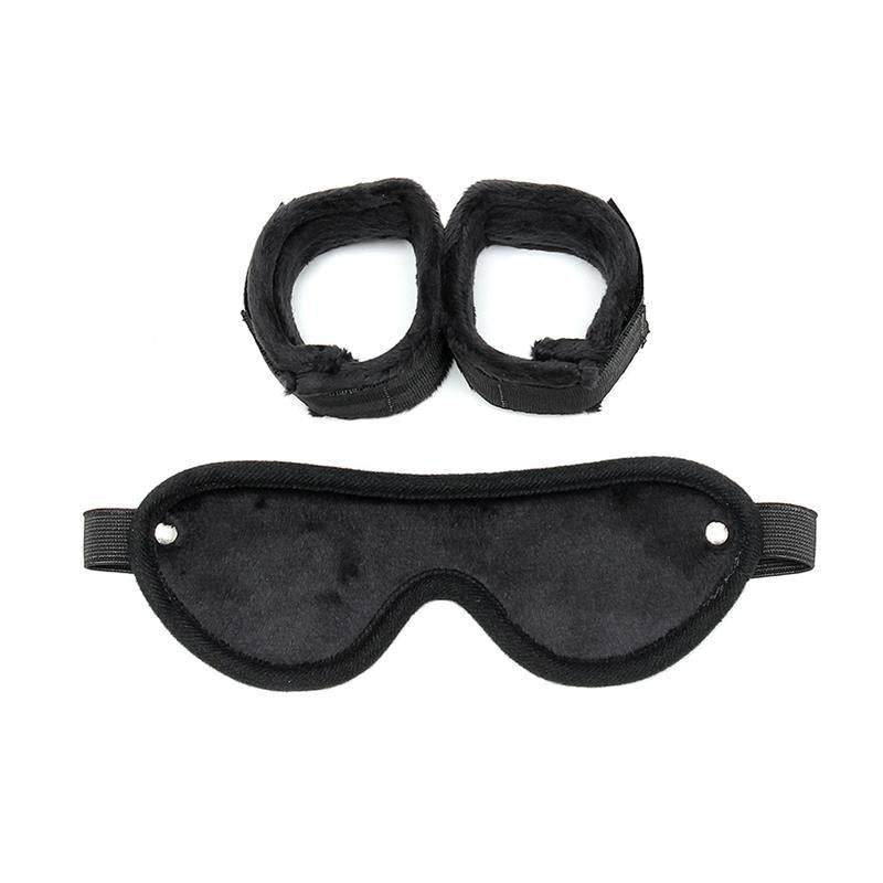 Hand Cuffs with Mask Adjustable Black