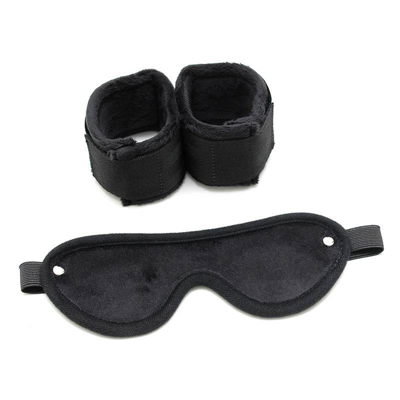 Hand Cuffs with Mask Adjustable Black