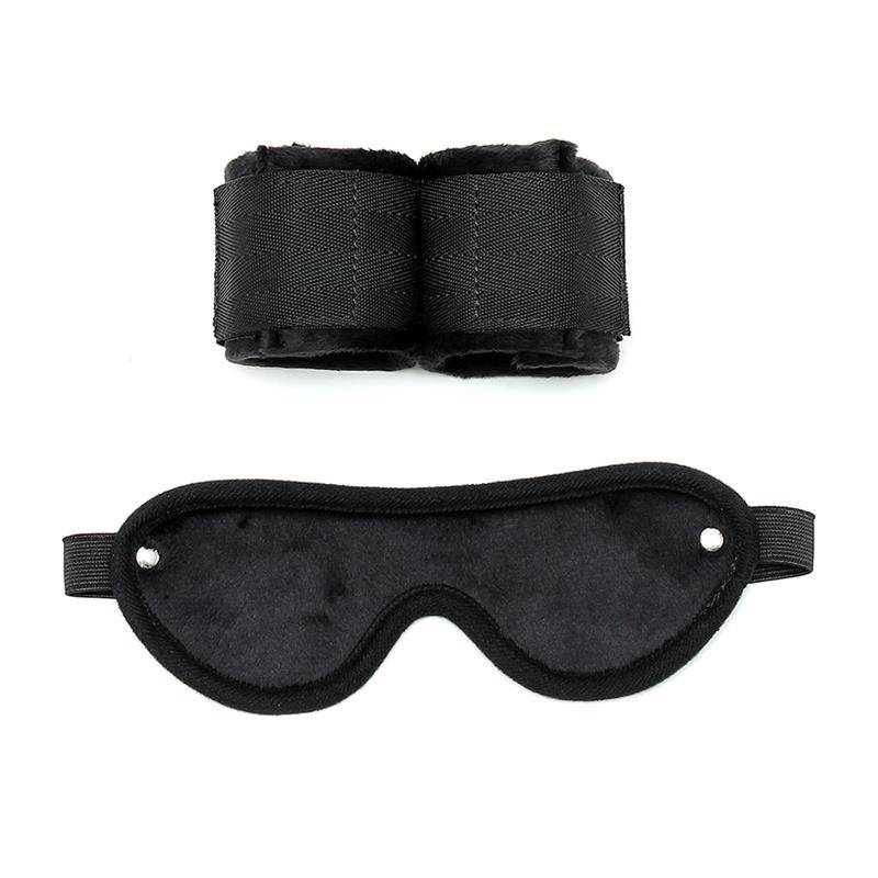 Hand Cuffs with Mask Adjustable Black