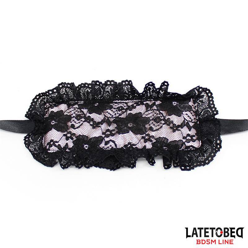 2 Piece Set Lace lindfold and Handcuffs - secretsextoys.store