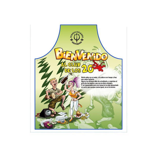Humorous 20th Birthday Apron with colorful design and milestone humor, perfect for celebrating cooking and hosting on a special day.