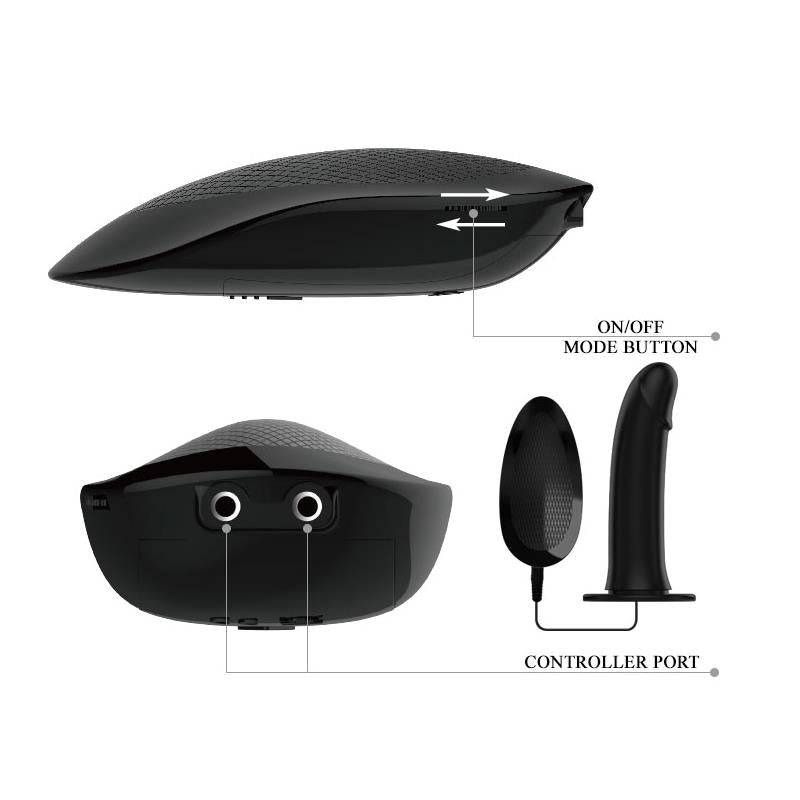 Vibrating Strap On with Hollow Dildo Vito