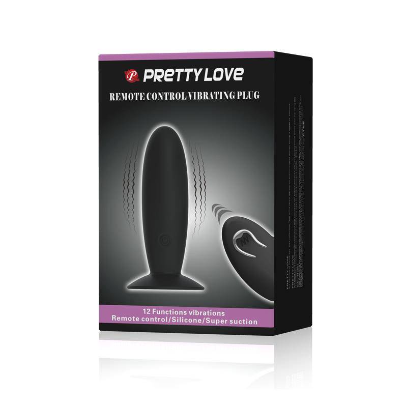 Butt Plug with Remote Control Black