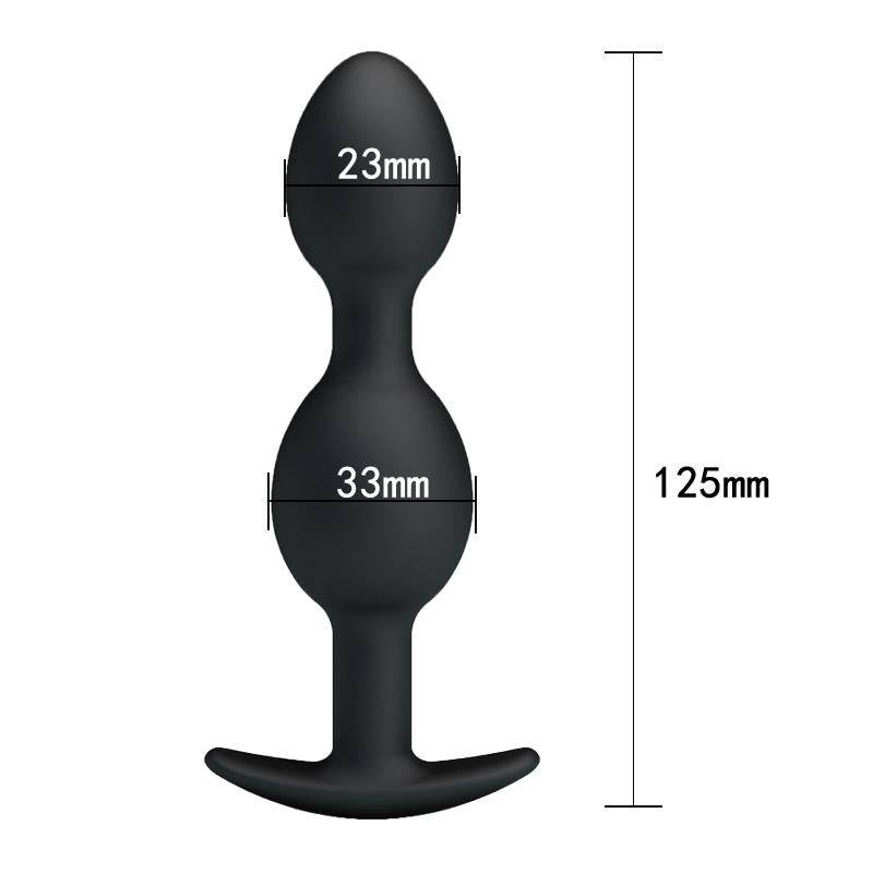 Pretty Love Silicone Anal Balls Black