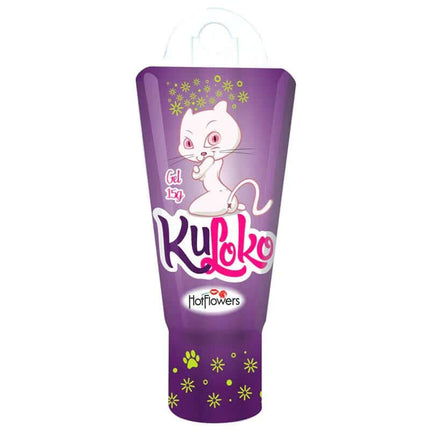 Kuloko Numbing Anal Gel with Vibration Effect 15gr in purple packaging, featuring playful kitten illustration and 15g size label.