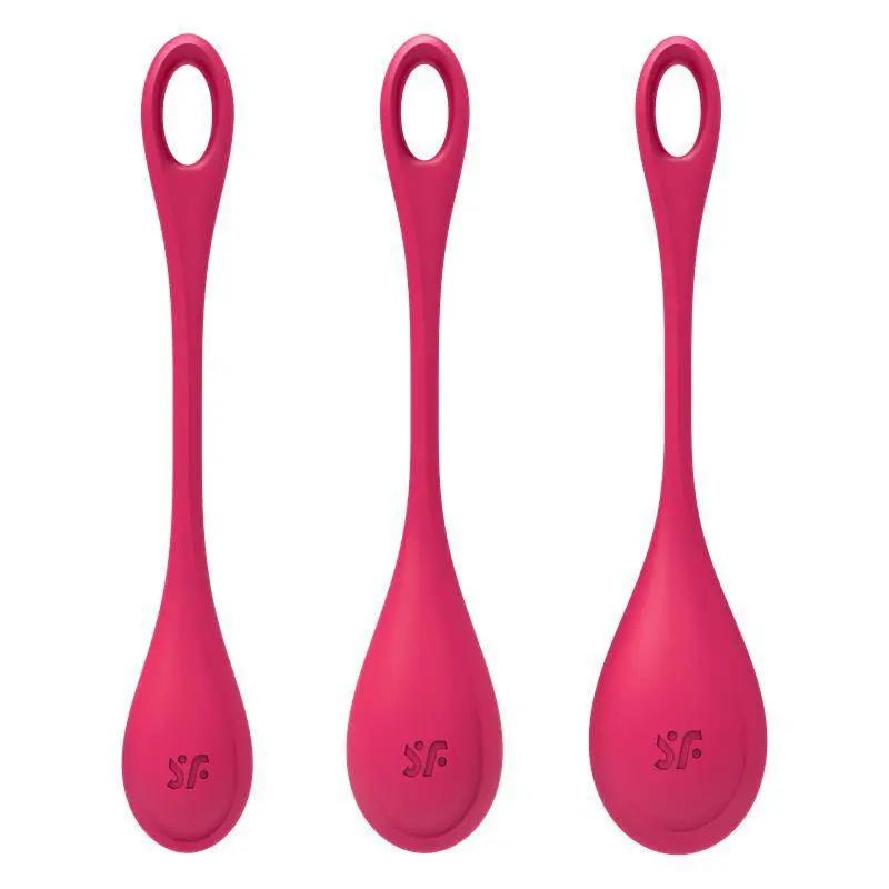 3 Pelvic Floor Ball Pack Yoni Power 1 Red - secretsextoys.store