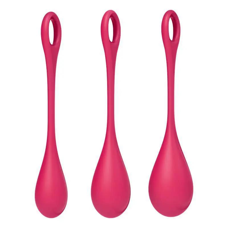 3 Pelvic Floor Ball Pack Yoni Power 1 Red - secretsextoys.store