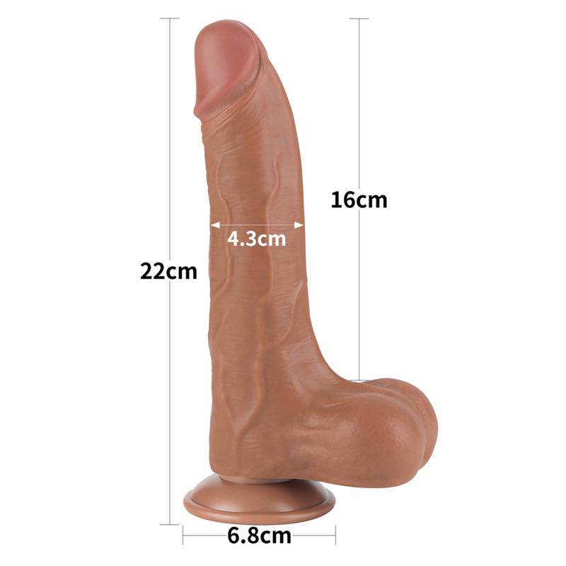 Dildo Sliding Skin 85 Brown