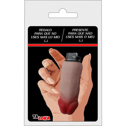 Rechargeable Penis Lighter with Funny Phrases in packaging