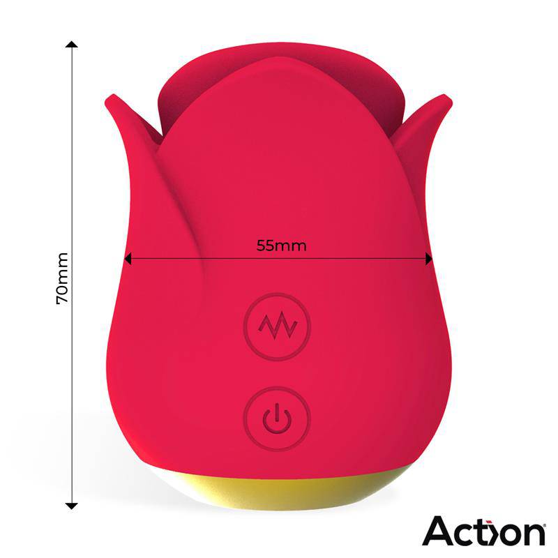 Meryl Vibe Stimulator Rose Shaped with Tongue 2 Motors