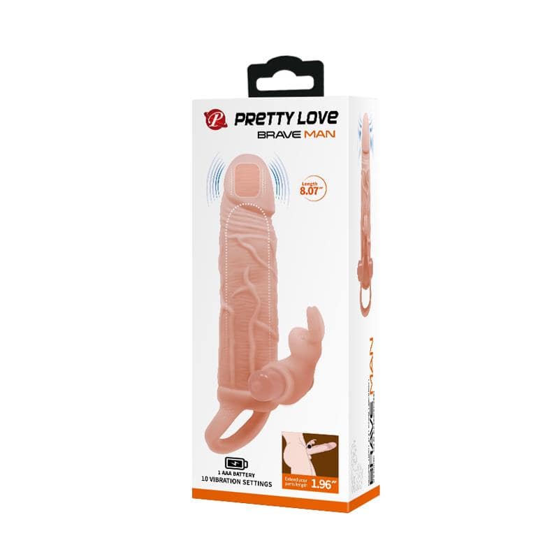 Brave Man Penis Sleeve with Vibration