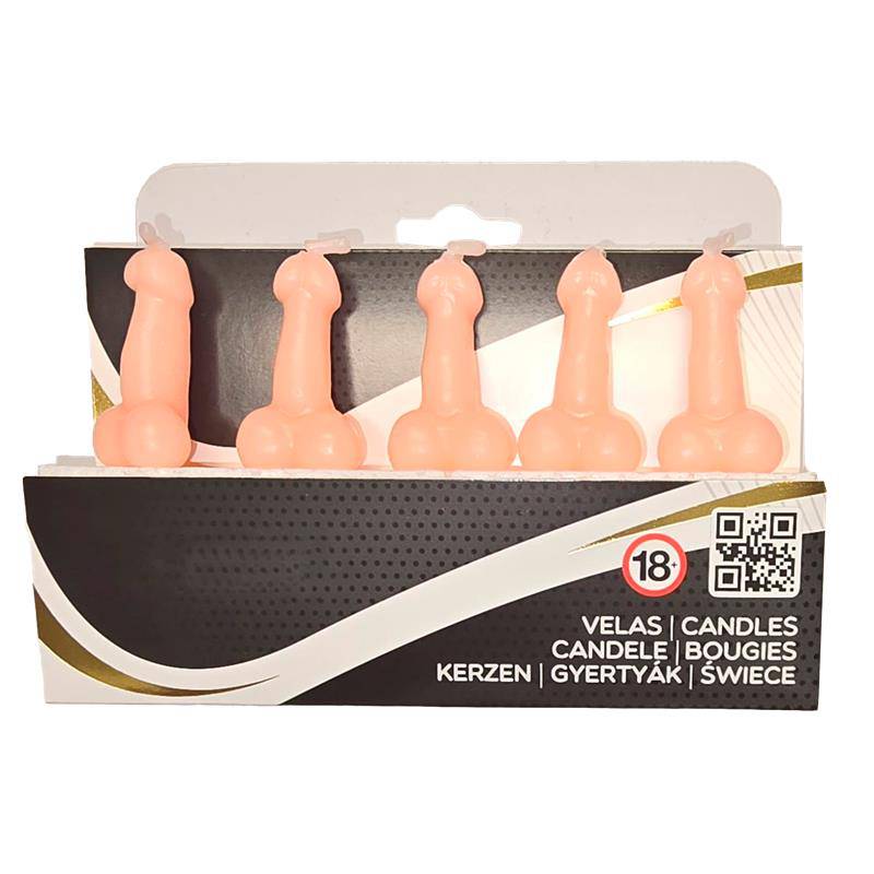 5 Penis Shaped Candles Set