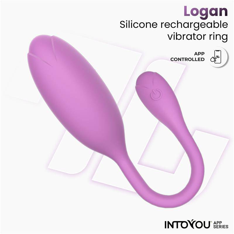 Logan Vibrating Egg with App Unibody Silicone Purple