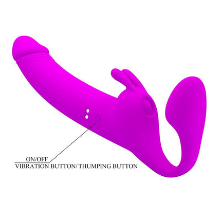 Zanini Vibrating Strapless StrapOn Silicone