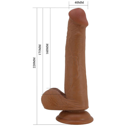 Tallen Dildo wirh Retractil Sliding Skin Tan 22 cm