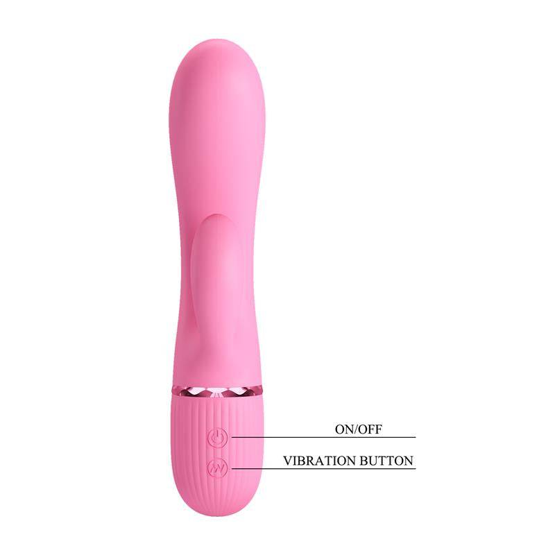 Marski Vibrator with Rabbit G Spot Pink