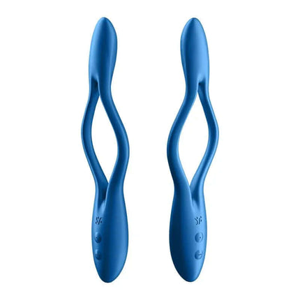 Elastic Game Flexible Stimulator Dark Blue multifunctional silicone vibrator with adjustable design for targeted stimulation.