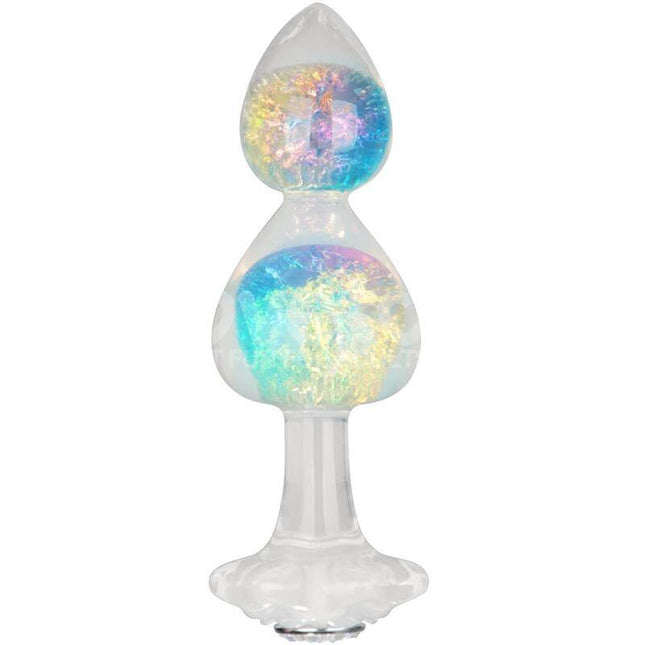Gemoria Silicone Butt Plug with Crystal Sphere Multicolor