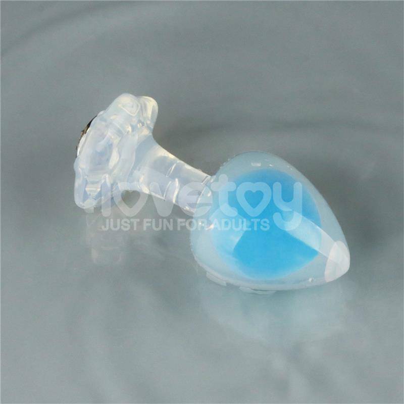 Gemoria Silicone Butt Plug Internal Steel Ball Glow in the Dark
