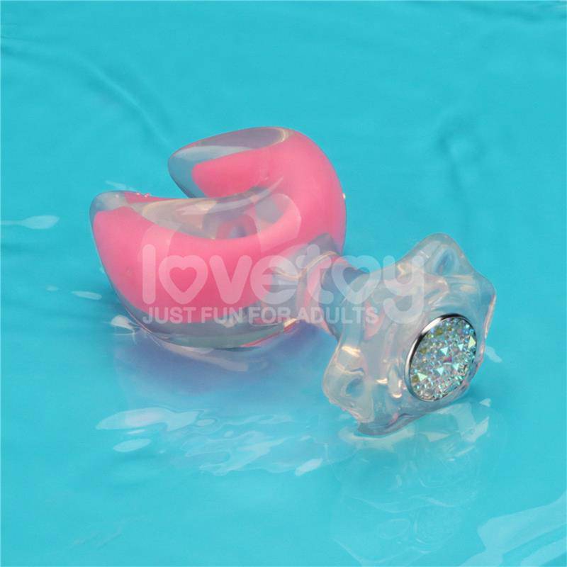 Gemoria Silicone Butt Plug dual crescent shaped tip Glow Dark