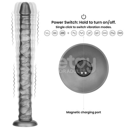 Vibrax Slider Anal DIldo with Vibration King Sized 16