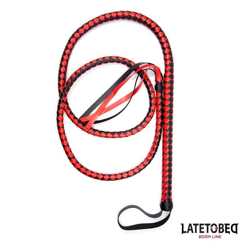 Long Whip Blacl and Red 210cm