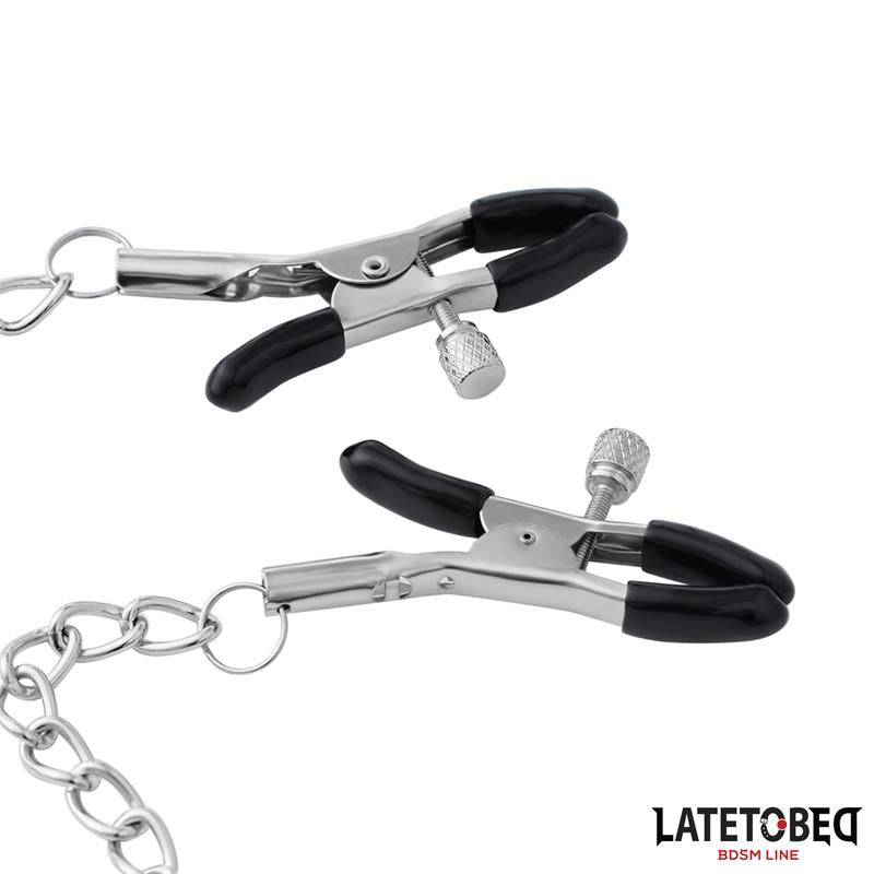 Nipple Clamps with Daddy Word Pendant