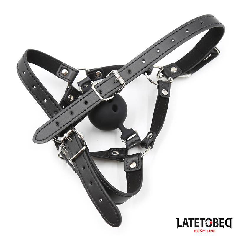 Head Harness with Ball Gag and Nose Hook