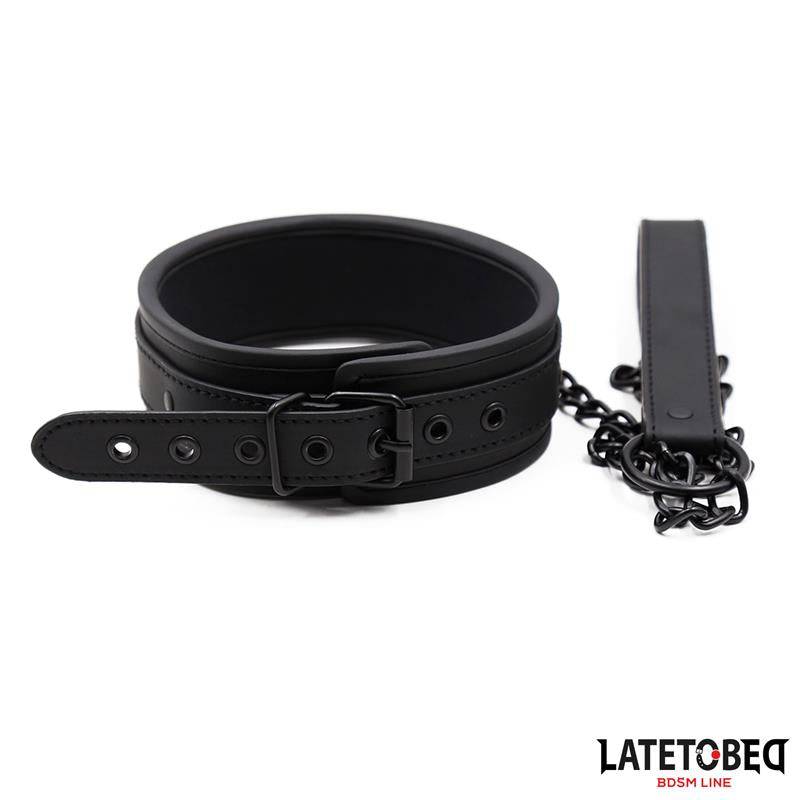 Set Collar and Leash Neoprene Black