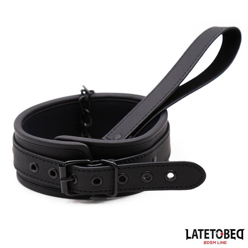 Set Collar and Leash Neoprene Black