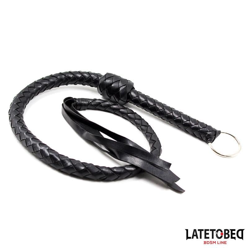 Braided Whip Black 116cm