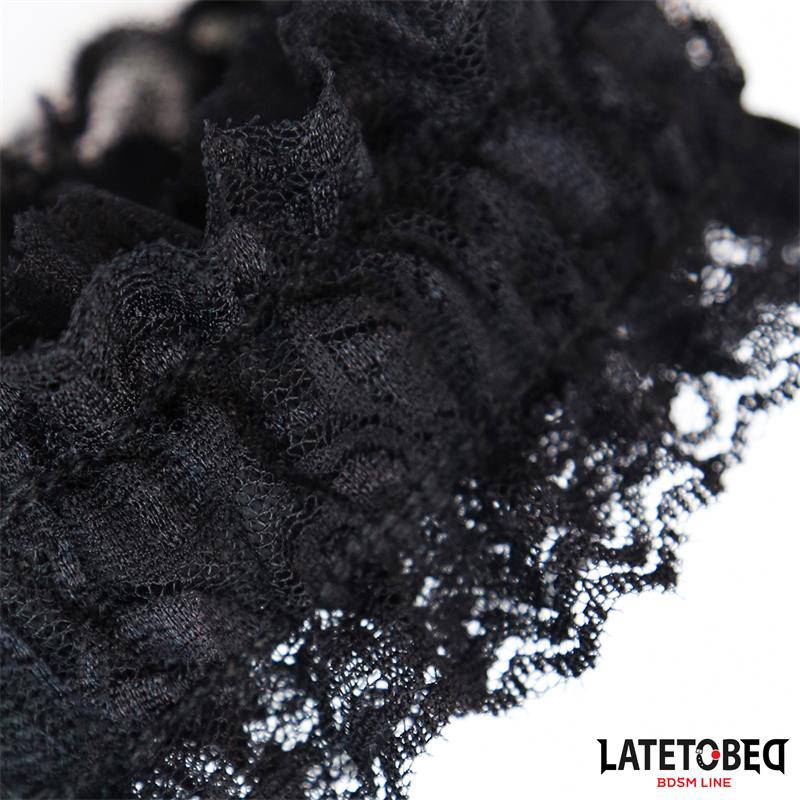 Lace Elastic Ankle Restraints Black