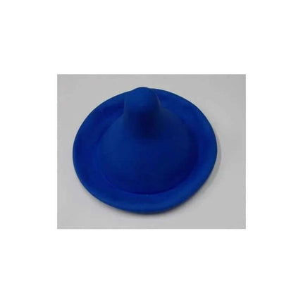 Blue Condom Cap novelty item displayed on a grey surface, ideal as a humorous gag gift for parties and fun exchanges.