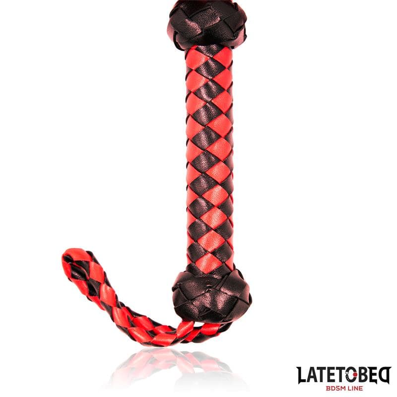Stripe Barbed Flogger Red and Black