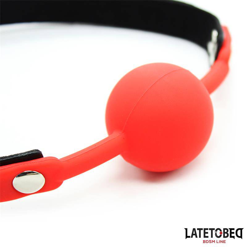 Silicone Ball Gag with Padlock Red