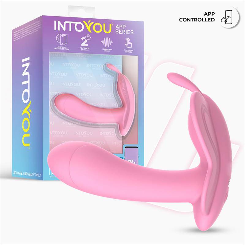 Wingy Butterfly Vibrator with App Pink
