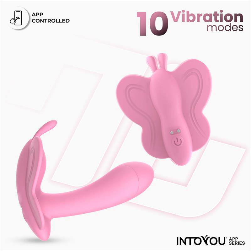 Wingy Butterfly Vibrator with App Pink